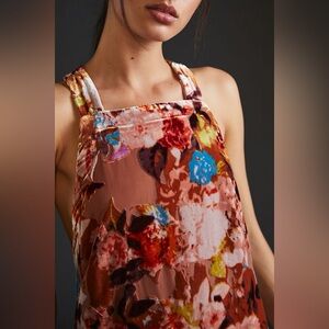 ✨ANTHROPOLOGIE✨VELVET✨FLORAL✨DRESS✨
